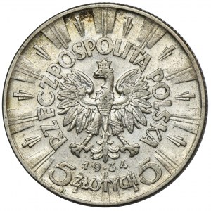 Piłsudski, 5 złotych 1934