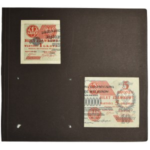 Karta z 1 i 5 groszy 1924 (2 szt.)