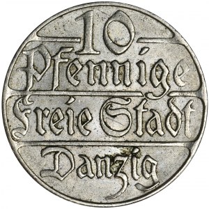 Free City of Danzig, 10 pfennig 1923
