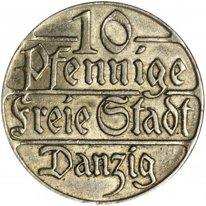 Free City of Danzig, 10 pfennig 1923