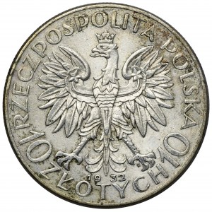 Głowa Kobiety, 10 złotych Warszawa 1932