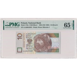 10 złotych 1994 - AA - PMG 65 EPQ