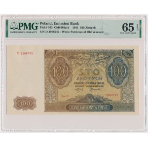 100 złotych 1941 - D - PMG 65 EPQ