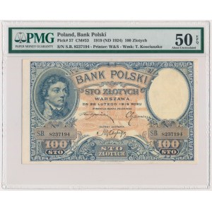 100 złotych 1919 - S.B - PMG 50 EPQ