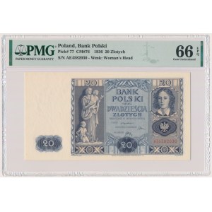 20 złotych 1936 - AE - PMG 66 EPQ