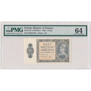 1 złoty 1938 - IG - PMG 64