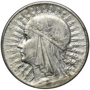 Głowa Kobiety, 10 złotych Londyn 1932