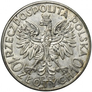 Głowa Kobiety, 10 złotych Londyn 1932