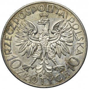 Głowa Kobiety, 10 złotych Warszawa 1933