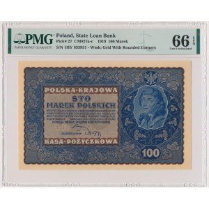 100 marek 1919 - IH Serja Y - PMG 66 EPQ