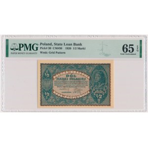 1/2 marki 1920 - PMG 65 EPQ