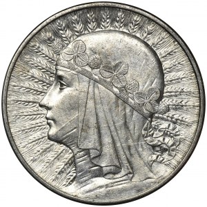 Głowa Kobiety, 10 złotych Londyn 1932