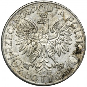 Głowa Kobiety, 10 złotych Warszawa 1933