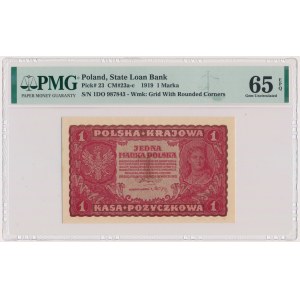 1 marka 1919 - I Serja DO - PMG 65 EPQ