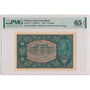 10 marek 1919 - II Serja BJ - PMG 65 EPQ