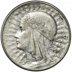 Głowa Kobiety, 10 złotych Londyn 1932