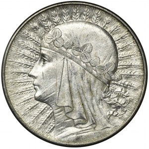 Głowa Kobiety, 10 złotych Londyn 1932