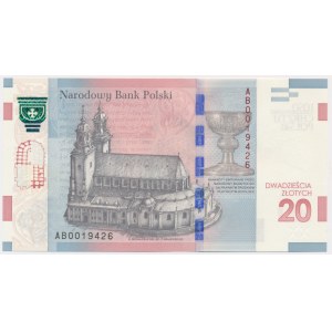 20 złotych 2015 - 1050 rocznica chrztu Polski -