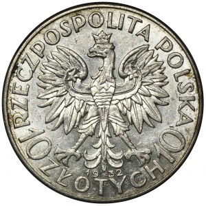 Głowa Kobiety, 10 złotych Londyn 1932