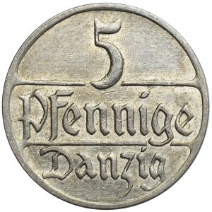 Free City of Danzig, 5 pfennig 1923