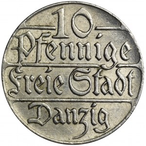 Free City of Danzig, 10 pfennig 1923