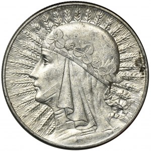 Głowa Kobiety, 10 złotych Londyn 1932