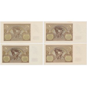 Zestaw, 10 złotych 1940 (4 szt.) - różne serie
