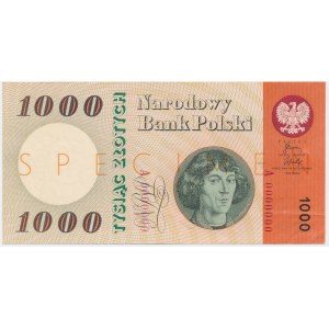 1.000 złotych 1965 - WZÓR - A 0000000 -