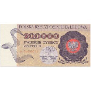 200.000 złotych 1989 - A - poszukiwana seria