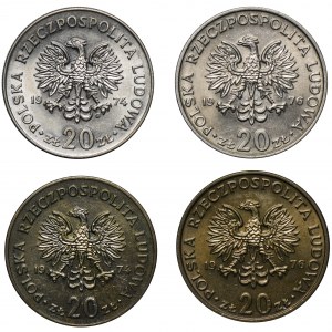 Zestaw, 20 złotych Marceli Nowotko (4 szt.)