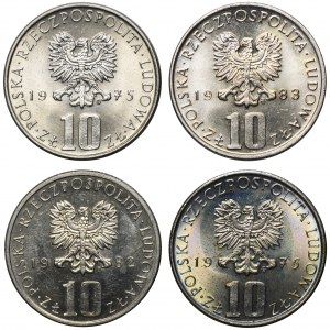 Zestaw, 10 złotych Bolesław Prus (4 szt.)