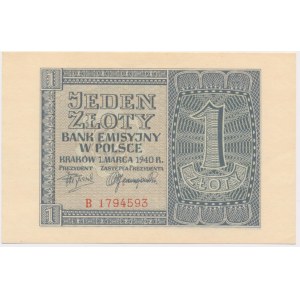1 złotych 1940 - B -