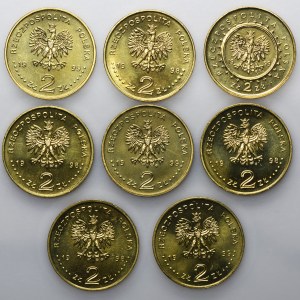 Zestaw, Monety Gold Nordic 2 złote 1998-1999 (8 szt.)
