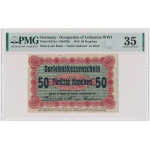 Posen, 50 Kopecks 1916 - long clause (P2a) - PMG 35 - RARE