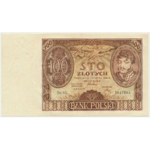 100 złotych 1932 - Ser. AS. - bez dodatkowych znw. -