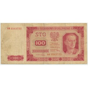 100 złotych 1948 - AB - rzadka seria