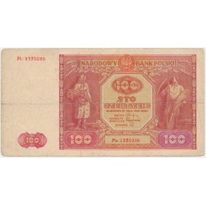 100 złotych 1946 - Mz - rzadka seria zastępcza