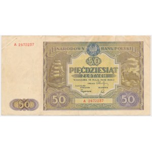 50 złotych 1946 - A - pierwsza seria