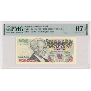 2 miliony złotych 1993 - A - PMG 67 EPQ