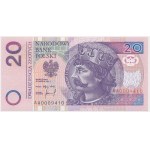 20 złotych 1994 - AA 00009410 - niski numer -