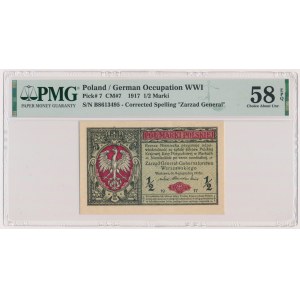 1/2 marki 1916 - Generał - PMG 58 EPQ