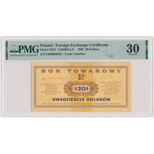 Pewex, 20 dolarów 1969 - Eh - PMG 30