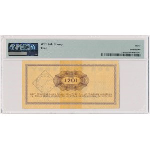 Pewex, 20 dolarów 1969 - Eh - PMG 30