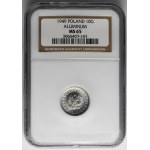 10 groszy 1949 Aluminium - NGC MS65