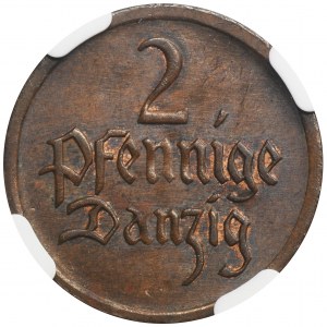 Free City of Danzig, 2 pfennig 1926 - NGC MS63 BN