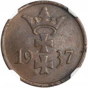 Wolne Miasto Gdańsk, 1 fenig 1937 - NGC MS63 BN