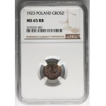 1 grosz 1923 - NGC MS65 RB