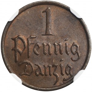 Wolne Miasto Gdańsk, 1 fenig 1937 - NGC MS63 BN