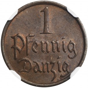 Free City of Danzig, 1 pfennig 1937 - NGC MS63 BN