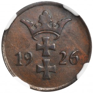 Wolne Miasto Gdańsk, 2 fenigi 1926 - NGC MS63 BN